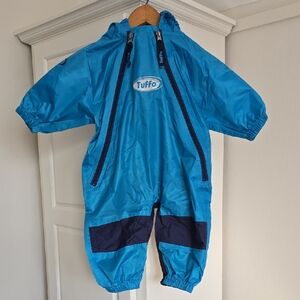 Tuffo Muddy Buddy One Piece Blue 12 Month Old Rainsuit New Waterproof